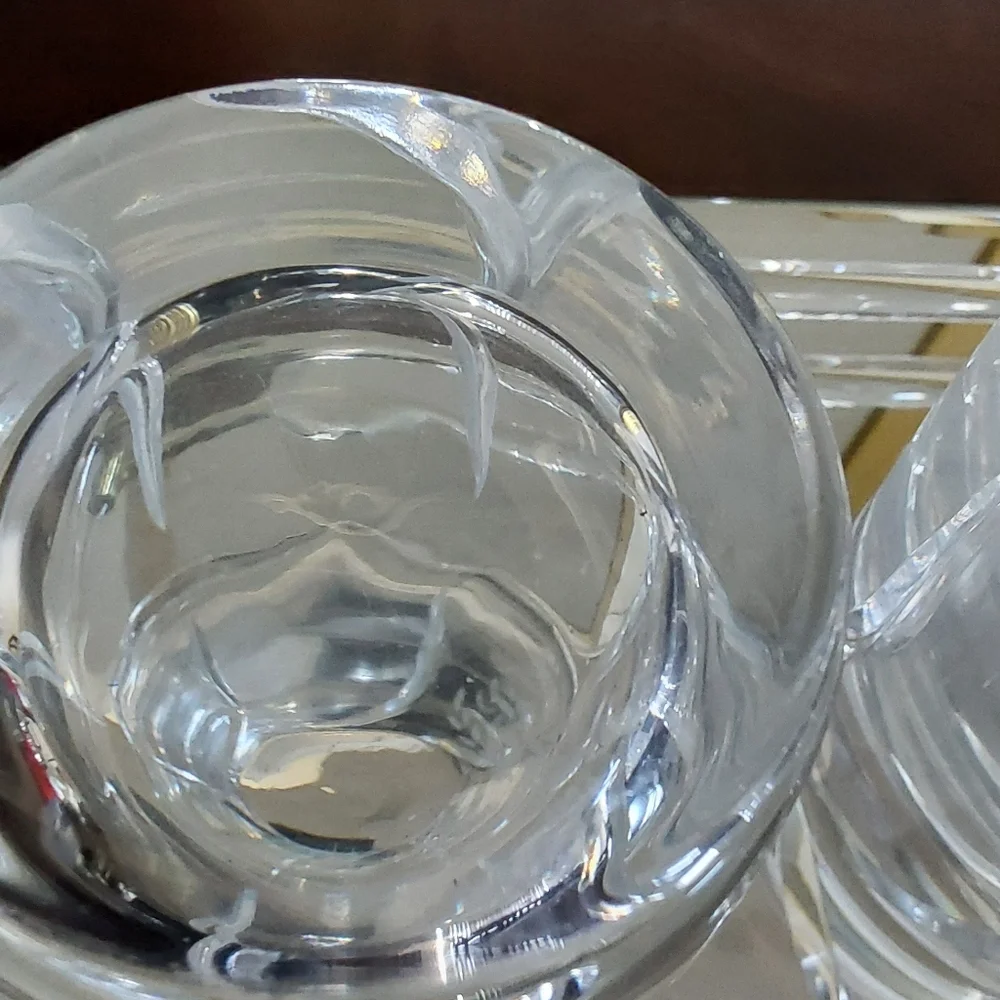LENOX CRYSTAL CLEAR CUT‎ OLD FASHION SWIRL 4- INCH GLASS
